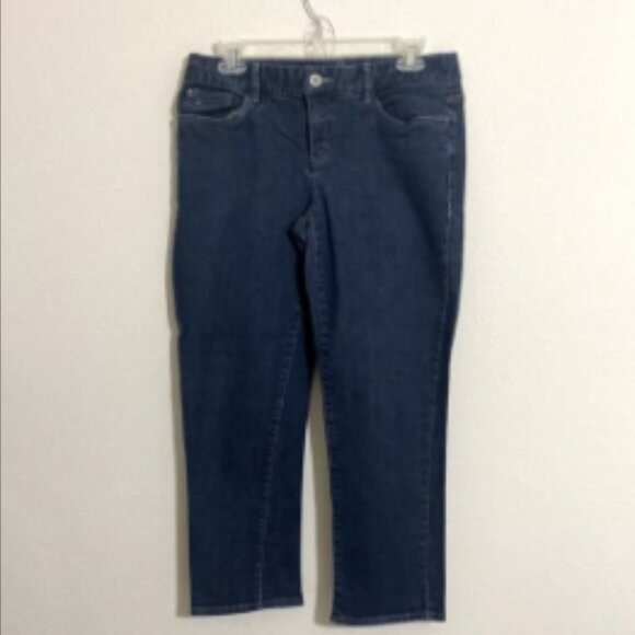 TOMMY HILFIGER Women's Spirit Crop Blue Denim Jeans Size 8 - Picture 5 of 7